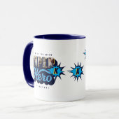 Superheld Dad Foto's Man Myth Legend Monogram Mok (Voorkant links)