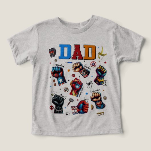 Superheld Dad Power Fists (Design voorkant)