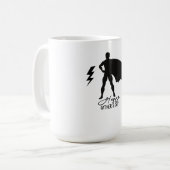 Superheld Dad Silhouette | Vaderdag Hero Koffiemok (Voorkant links)