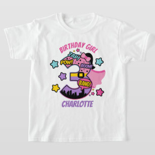 Superheld - Derde verjaardag meisje 3e supermeisje T-shirt
