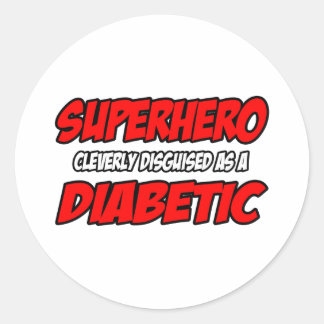 Superheld...Diabetisch Ronde Sticker