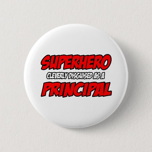 Superheld...directeur Ronde Button 5,7 Cm (Voorkant)
