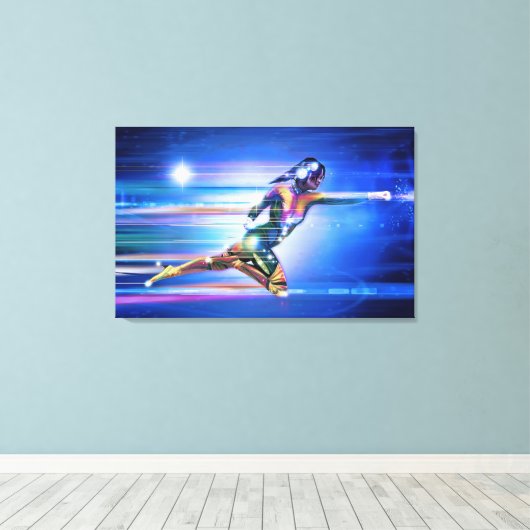 superheld doek canvas afdruk (Insitu (Houten vloer))