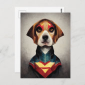 Superheld Dog Portrait | Beagle Briefkaart (Voorkant / Achterkant)