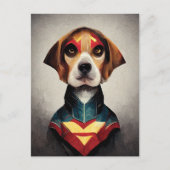 Superheld Dog Portrait | Beagle Briefkaart (Voorkant)