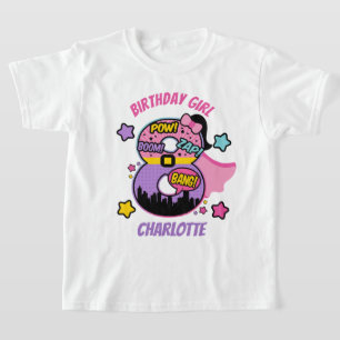 Superheld Eight Birthday Girl 8ste Super Girl T-shirt