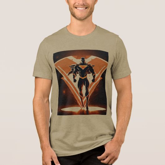 Superheld Embleem Tri-Blend T-shirt (Voorkant)