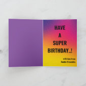 Superheld Fab Birthday Geweldige Amazing Kaart (Binnen)