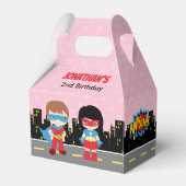 Superheld Favor Box (Kinderen van Birthday Feors) Bedankdoosjes (Achterkant)