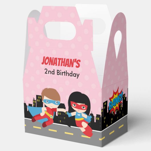 Superheld Favor Box (Kinderen van Birthday Feors) Bedankdoosjes (Geopend)