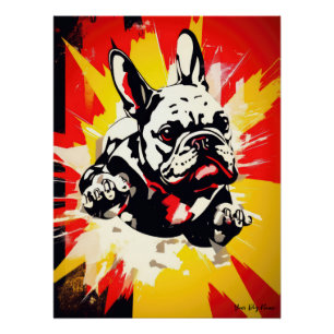 Superheld Franse Bulldog 01 - Ignacio rechter Perfect Poster