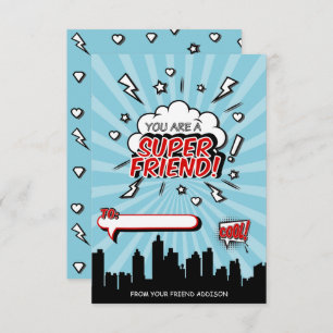 Superheld Friend Comic Classroom Valentijn Card Kaart
