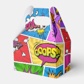 Superheld Gamer Comic book design FAVOR BOX Bedankdoosjes (Achterkant)