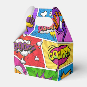 Superheld Gamer Comic book design FAVOR BOX Bedankdoosjes
