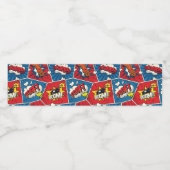 Superheld/Gamer Feestje Waterfles Etiket (Enkel label)