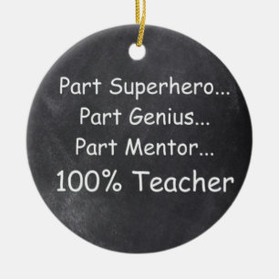 Superheld Genius Mentor Teacher Gift Idee Keramisch Ornament