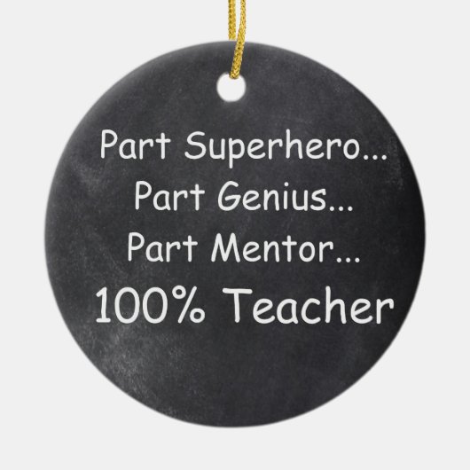 Superheld Genius Mentor Teacher Gift Idee Keramisch Ornament (Voorkant)