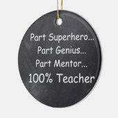 Superheld Genius Mentor Teacher Gift Idee Keramisch Ornament (Links)