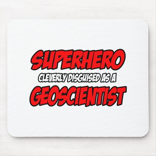 Superheld.. geowetenschapper muismat (Voorkant)