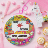 Superheld Geweldige Kind Comic Birthday Paper Bord (Feest)