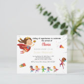 Superheld Girl Baby shower Briefkaart (Staand voorkant)