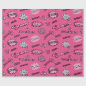 Superheld Girly Pattern Cadeaupapier (Vlak)