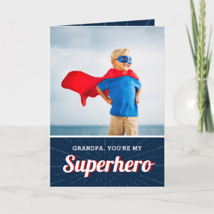 Superheld Grandpa Vaderdag Photo Card Kaart