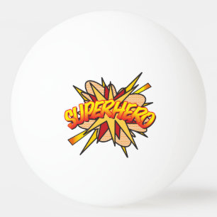 Superheld Grappig Cool Modern Stripboek Pingpongballen