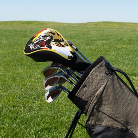 Superheld Grote Deen Hond 01 - Ignacio rechter Golfheadcover (Insitu)