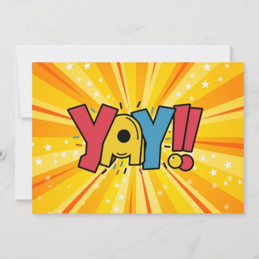 Superheld Halloween Cartoon Comic Invitation Kaart (Achterkant)