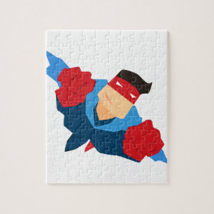 Superheld in actie legpuzzel