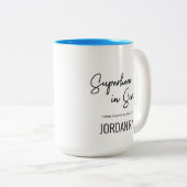 Superheld in Scrubs Gepersonaliseerd Bedankt verpl Tweekleurige Koffiemok (Voorkant rechts)