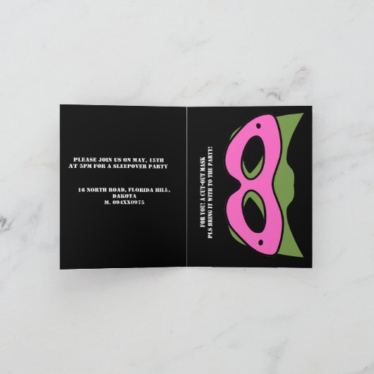 Superheld jongen Roze & Groene Game Avatar en mask (Binnen)