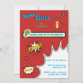 Superheld Justice Birthday Kaart (Achterkant)