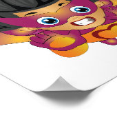 Superheld Kind Vliegende Digitale Kunst | afdrukba Poster (Hoek)