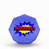 Superheld Kinder Comic Book Persoonlijke naam Fotoblokken (Voorkant)