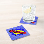 Superheld Kinder Comic Book Persoonlijke naam Kartonnen Onderzetters (Insitu)