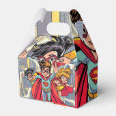 Superheld Kinder Party Favoriet Box - Comic Style  Bedankdoosjes (Achterkant)