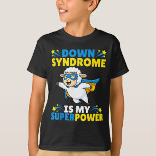 Superheld Lam Downsyndroom Is Mijn Superkracht Bew T-shirt