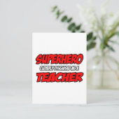 Superheld...leraar Briefkaart (Staand voorkant)