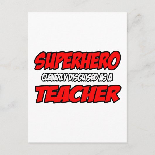 Superheld...leraar Briefkaart (Voorkant)