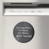 Superheld leraar Genius Mentor Chalkboard Gift Magneet (Insitu (Vaatwasser))