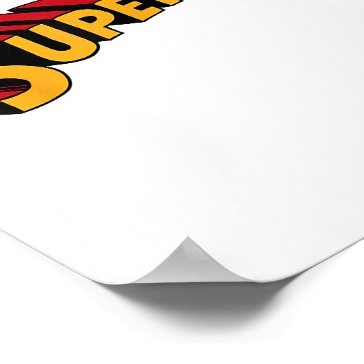 Superheld mam grappige supermam poster (Hoek)