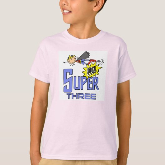 Superheld Meisje 3e Verjaardag Tshirts en geschenk (Voorkant)