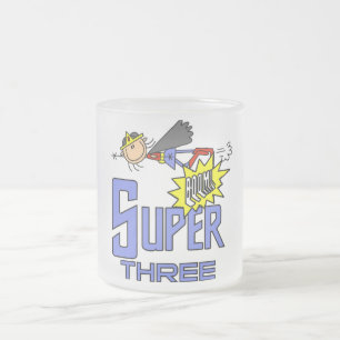 Superheld Meisje 3e Verjaardag Tshirts en geschenk Matglas Koffiemok