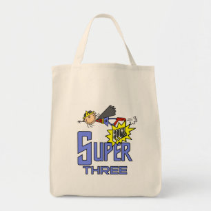 Superheld Meisje 3e Verjaardag Tshirts en geschenk Tote Bag