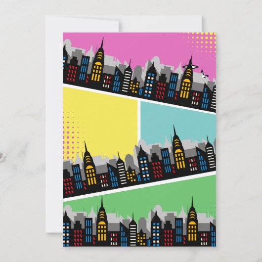 Superheld Meisje Verjaardagsfeestuitnodiging Kaart (Achterkant)