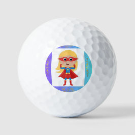 Superheld Meisje Waarde Golfbal Golfballen