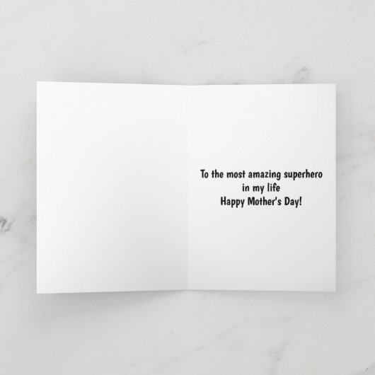 Superheld Moeder Persoonlijk Kaart (Binnen)