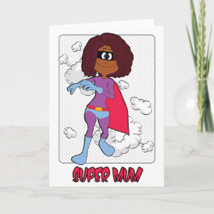 Superheld Moederdag Kaart voor een Super Mum
